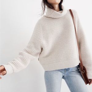 Madewell Side-Button Cozy Turtleneck Sweater